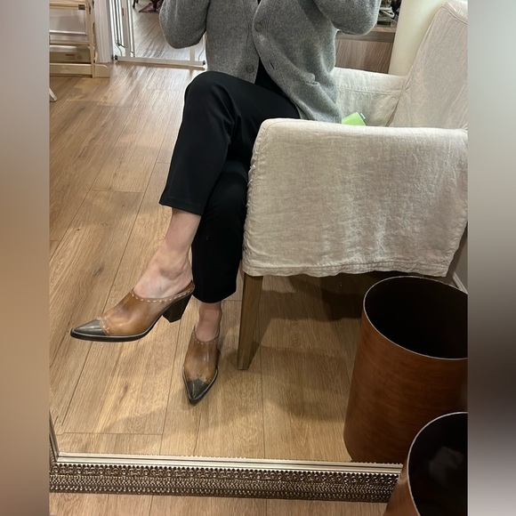 Donald Pliner Cowgirl Western Style Mules / Clogs with Rubber Soles - Picture 16 of 16